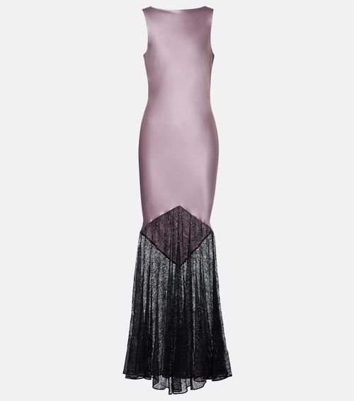 Silk-blend gown