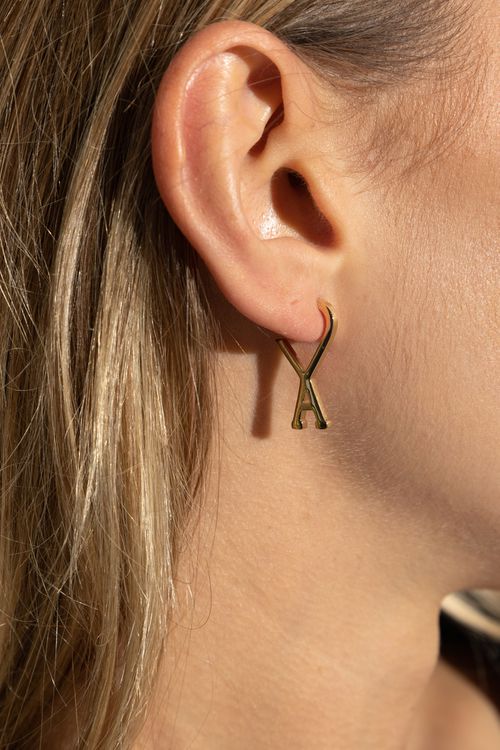 Brass Earrings, Unisex, Gold