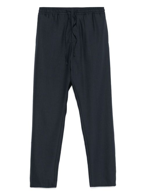 Drawstring-waistband trousers - Blue