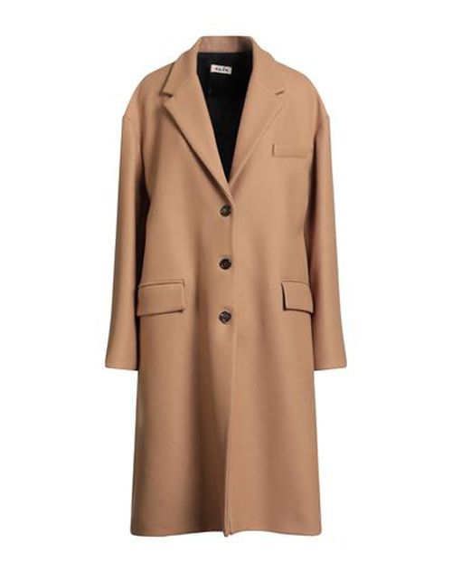 A. b. Woman Coat Camel Size 8 Wool, Polyamide