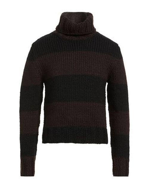 Man Turtleneck Dark brown Size S Virgin Wool, Acrylic, Cashmere, Alpaca wool