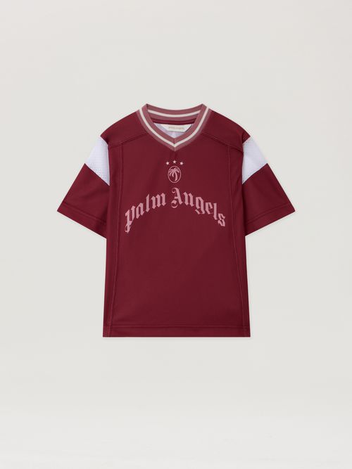 Team Palm Soccer Crop Tee S/s Kids  Brick Red
