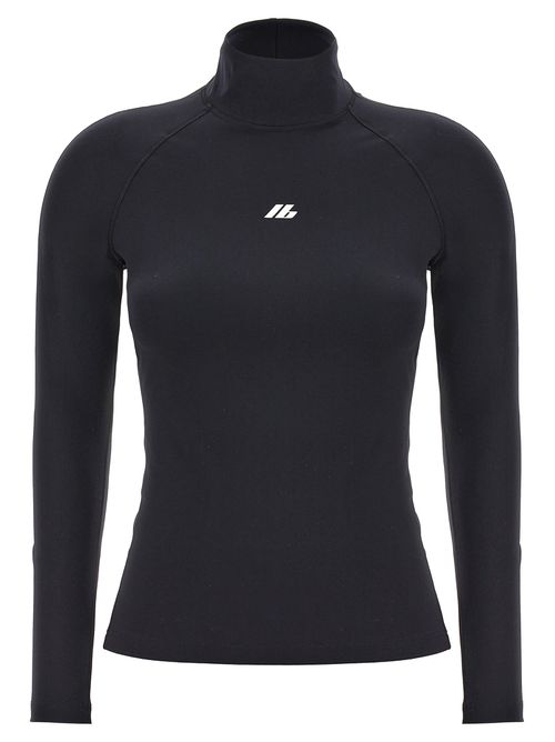 -Reflective Logo Top Top Nero-Donna