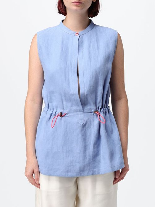 Top Woman color Gnawed Blue