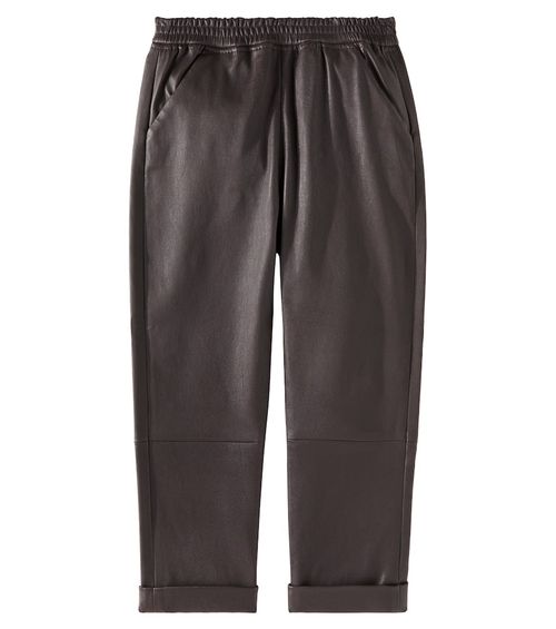Bobbie leather straight pants