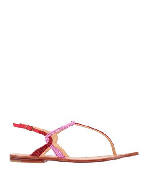 Malìparmi Woman Thong sandal Red Size 6 Textile fibers