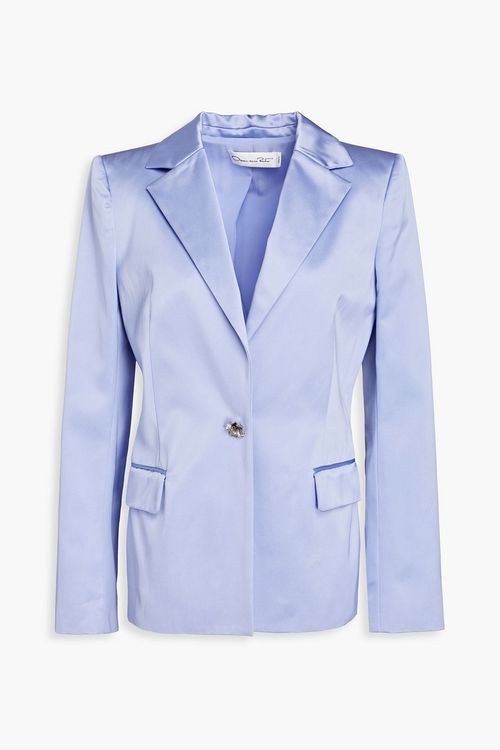 Satin-twill blazer - Blue - US 14