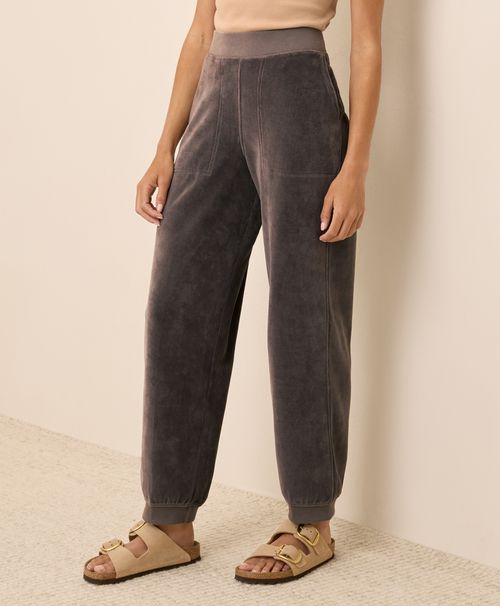 Women's Graphite Pure Velour Relaxed Sweatpant