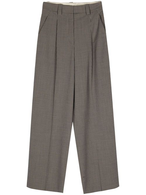 Wool Blend Wide-leg Trousers