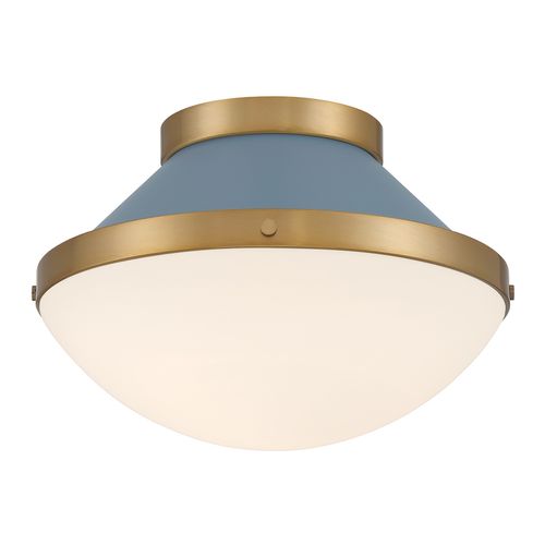 Vibrant Gold + Blue Flush Mount from the Xander Collection