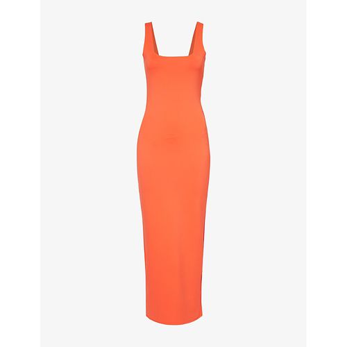 Womens Roma002 Modern Tank Square-neck Stretch-woven Maxi Dress XL