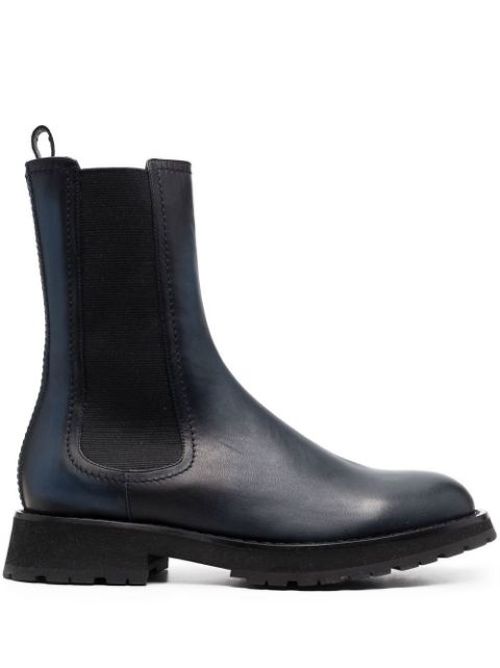 Elasticated leather boots