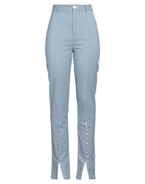 Woman Pants Light blue Size M Polyester, Viscose, Tencel, Wool, Elastane