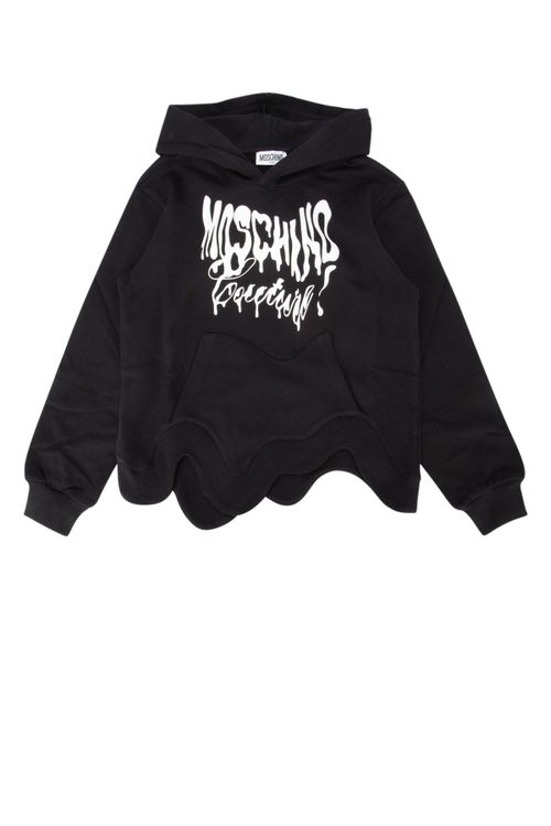 Logo-Print Hoodie Sweatshirt — Black