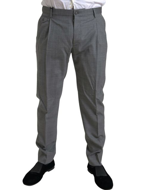 Virgin Wool Trousers — Gray