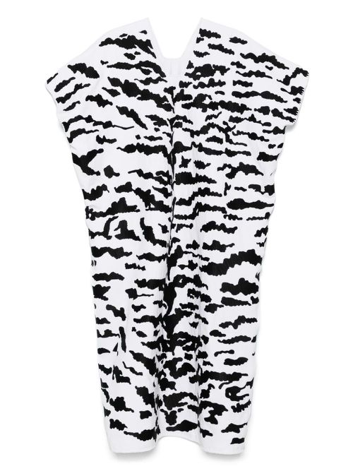 Pippa Holt zebra-panel midi dress - White