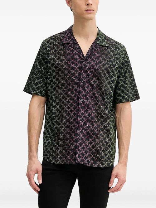 Monogram ombré shirt - Black