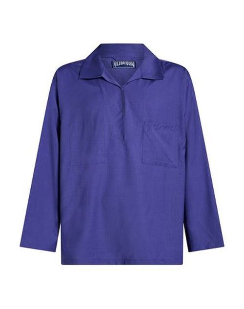 Man Shirt Blue Size L Virgin Wool