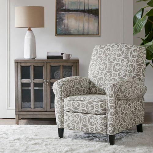 Docker Manual Push Back Recliner, Gray