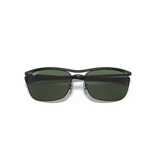 Ray-Ban Olympian II Deluxe Sunglasses Black Frame Green Lenses Polarized 60-16