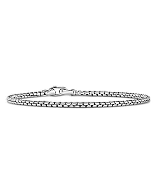Men's Sterling Silver Chain Box Chain Flex Bracelet