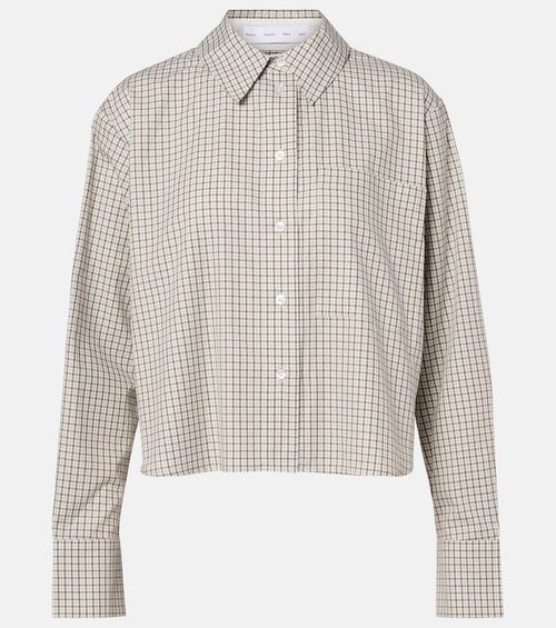 White Label Olive checked cotton shirt