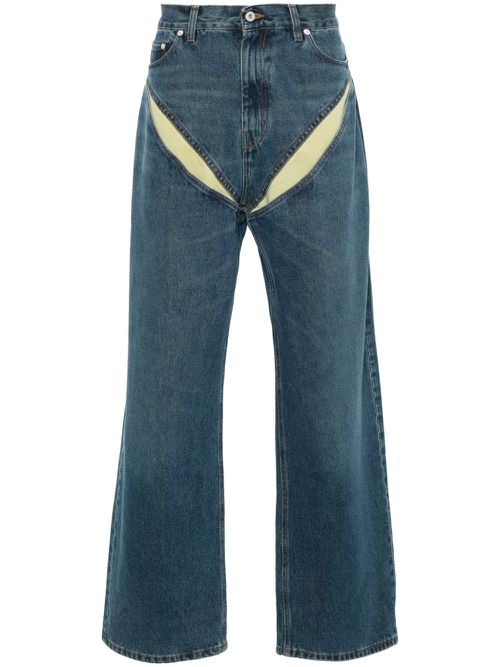 Cut-out detail jeans - Blue