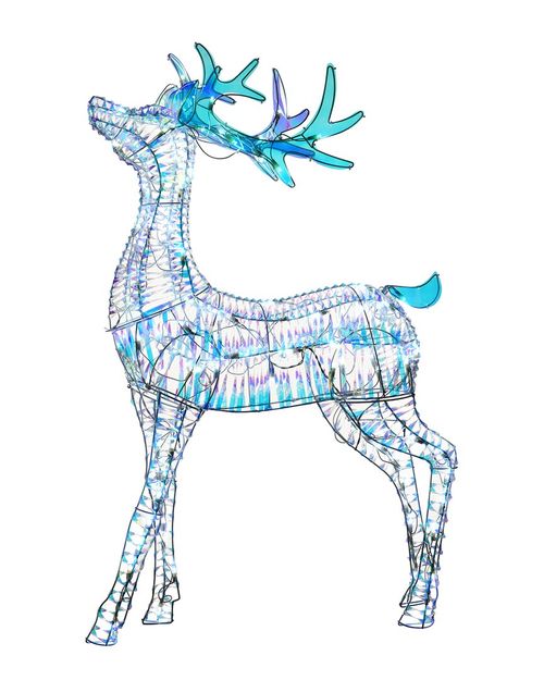 National Tree Company 48in Iridescent Deer with LED Lights