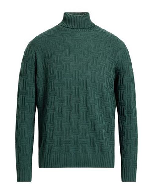 Man Turtleneck Dark green Size 46 Super 140s Wool