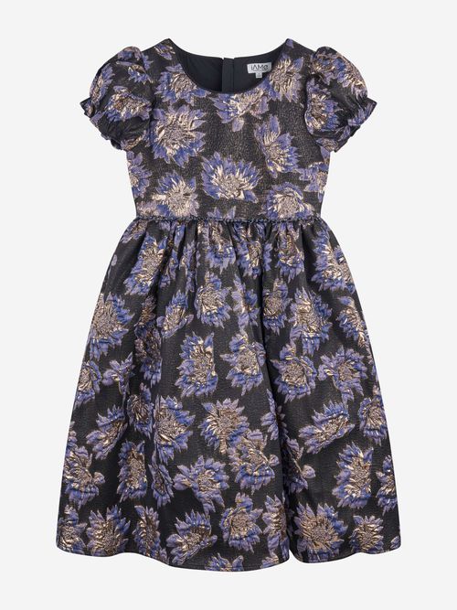 IAMe Girls All Over Print Dress in Black 5 Yrs
