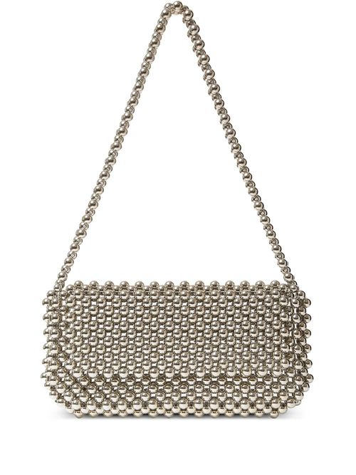 Clover beaded shoulder bag - Silver