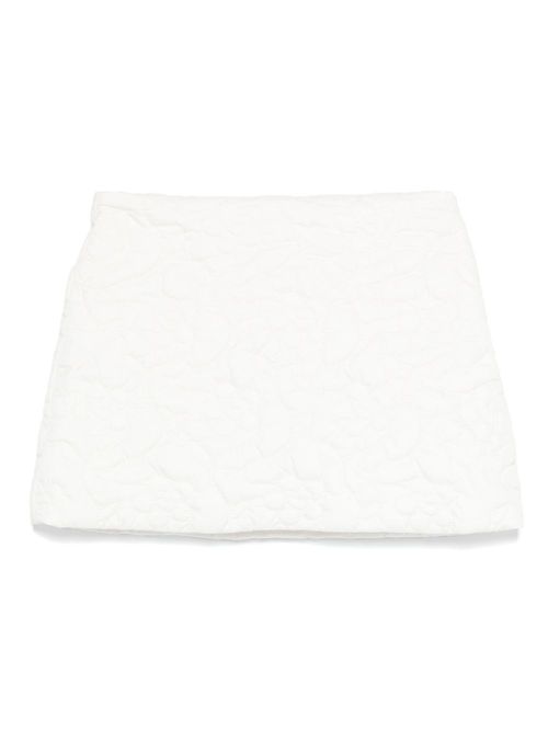 Matelassé mini skirt - White