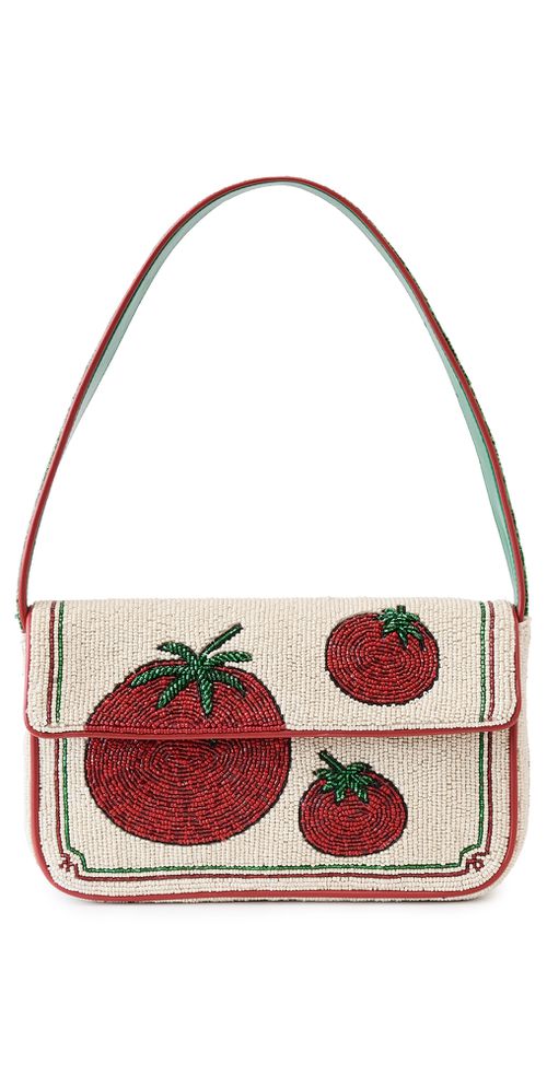 STAUD Tommy Beaded Bag Tomato One Size