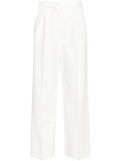 High-rise wide-leg jeans - White