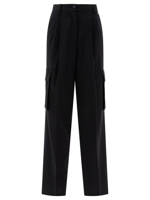 Wool Blend Cargo Trousers