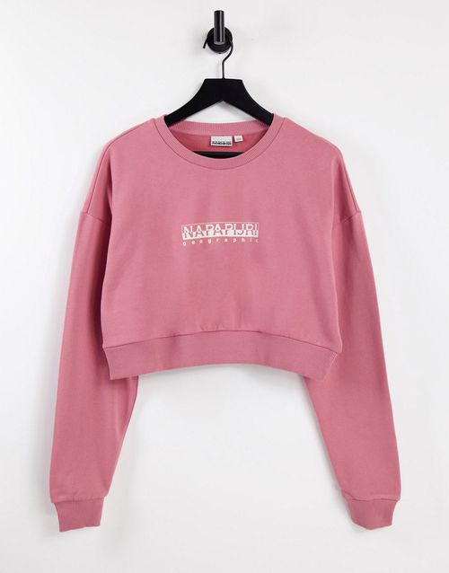 Box cropped sweatshirt in pink