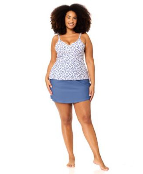 Womens Plus Size Underwire Aries Tankini Top Skirt
