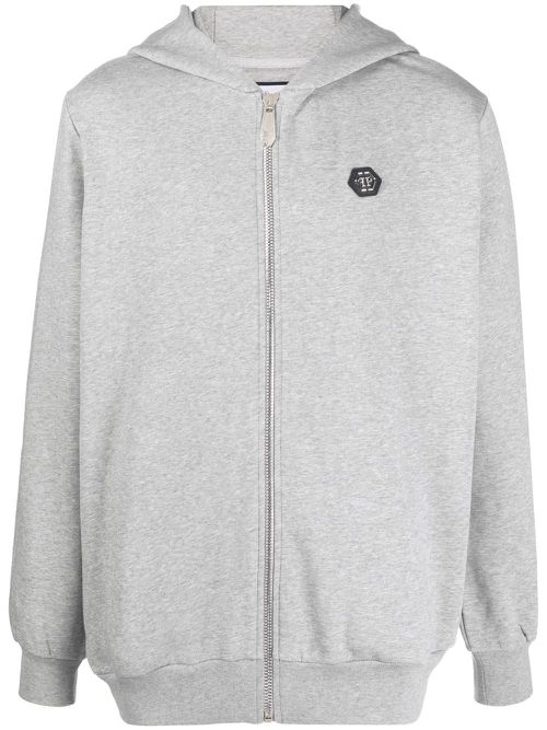 Hexagon zip-up hoodie - Grey