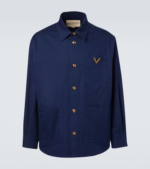 VGold cotton gabardine overshirt