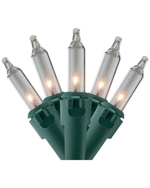 Northlight 100-Count Clear Mini Christmas Light Set 20.25ft Green Wire