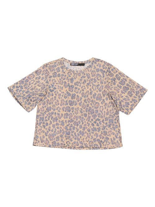 Bimba y Lola leopard-print short-sleeve top - Neutrals
