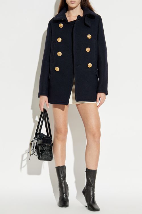 Wool Coat, Women's, Navy Blue