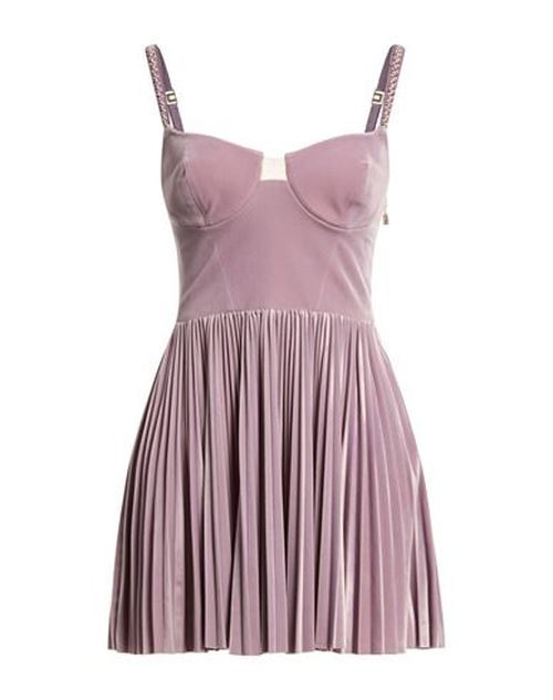 Woman Mini dress Lilac Size 6 Polyester, Elastane, Polyamide