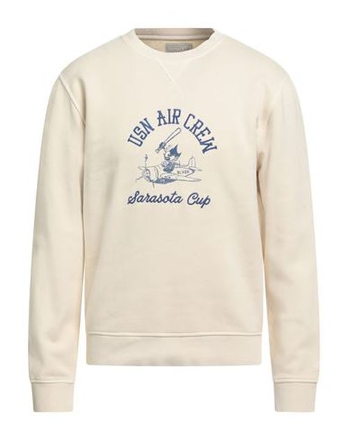 Man Sweatshirt Ivory Size XXL Cotton