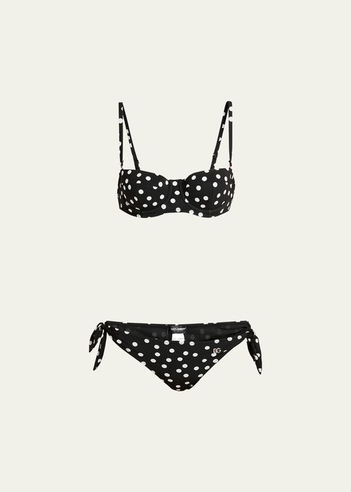 Polka-Dot Sicily Balconette Two-Piece Bikini Set