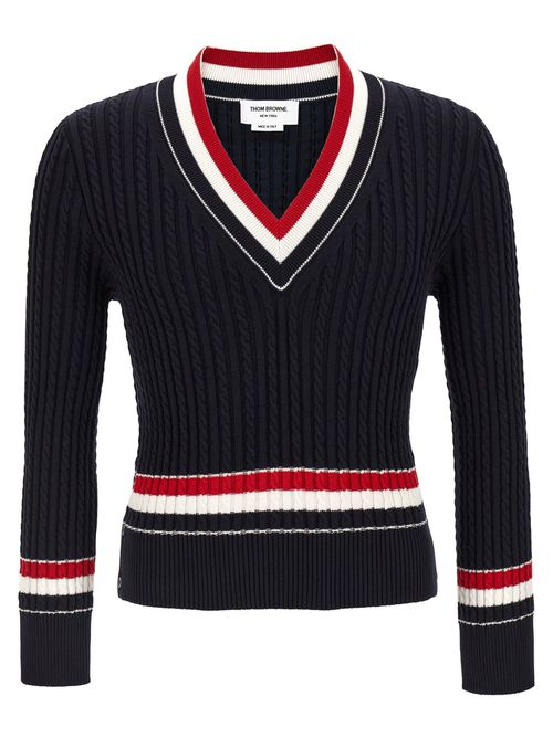 Rwb Intarsia Sweater Sweaters And Cardigans Blue