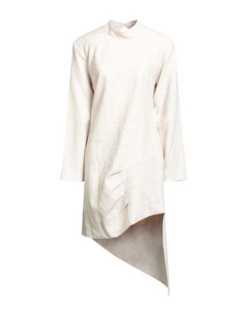 Woman Midi dress Cream Size 6 Linen
