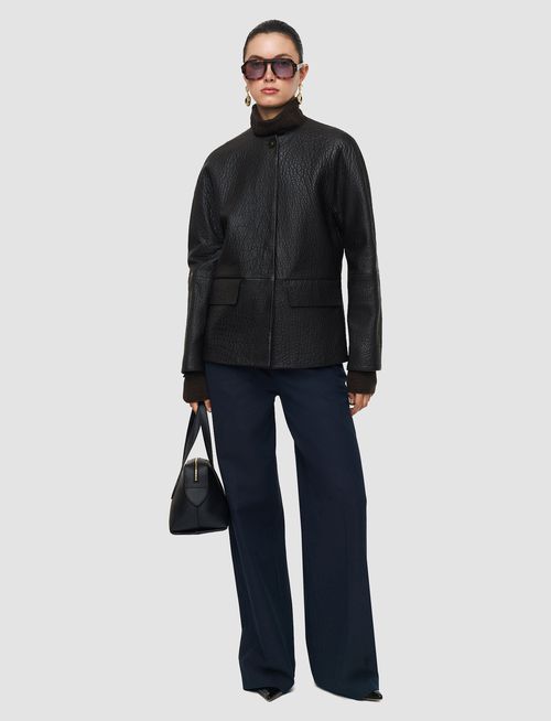 Barbs Pebble Leather Jacket - 38