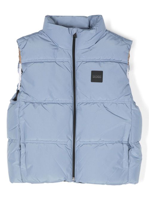 Rubberised-logo gilet - Blue