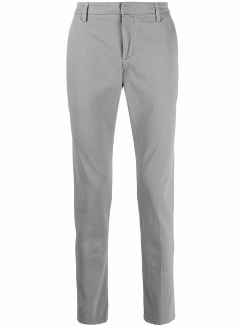 Mid-rise straight trousers - Grey